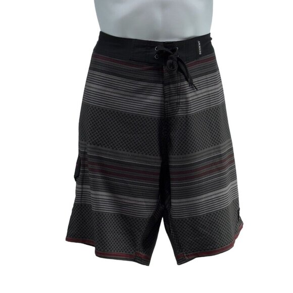 MAUI and SONS Men's Black Shark Board Shorts Polyester Stretch Size 36 - Picture 11 of 11